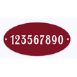 Emaille huisnummer Ovaal 